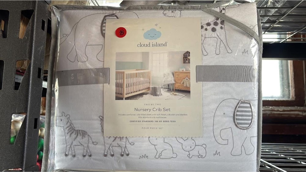 Cloud Island Crib Bedding Set Two by Two - 4 Pieces, Gray