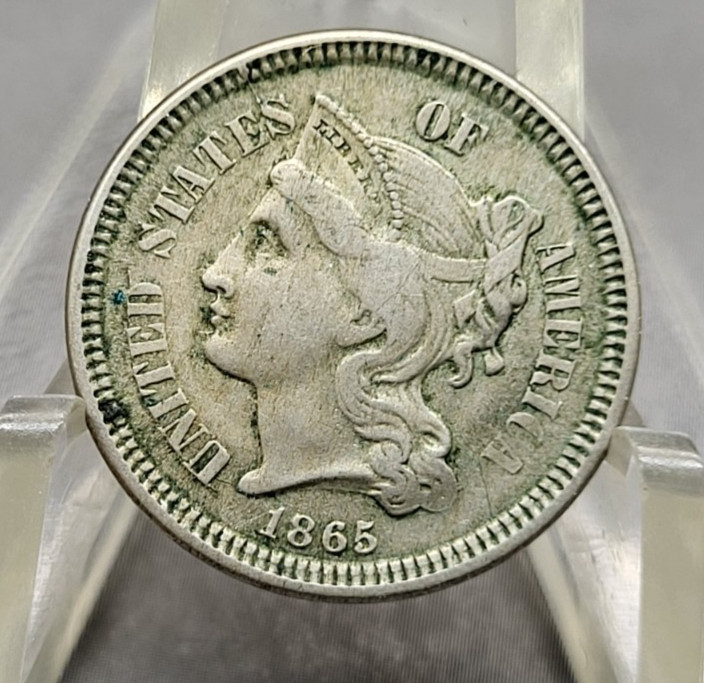 1865 U.S. 3 Cents Type Coin