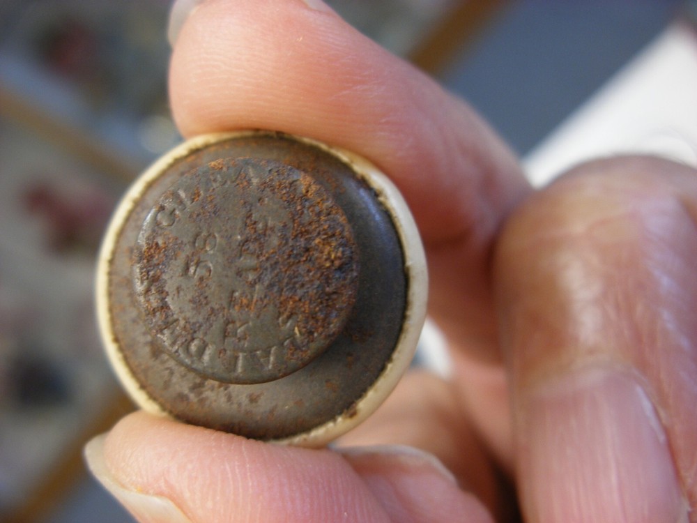 Vtg Antique Bicycle Pin Frontenac Syracuse NY Celluloid Lapel Stud Button