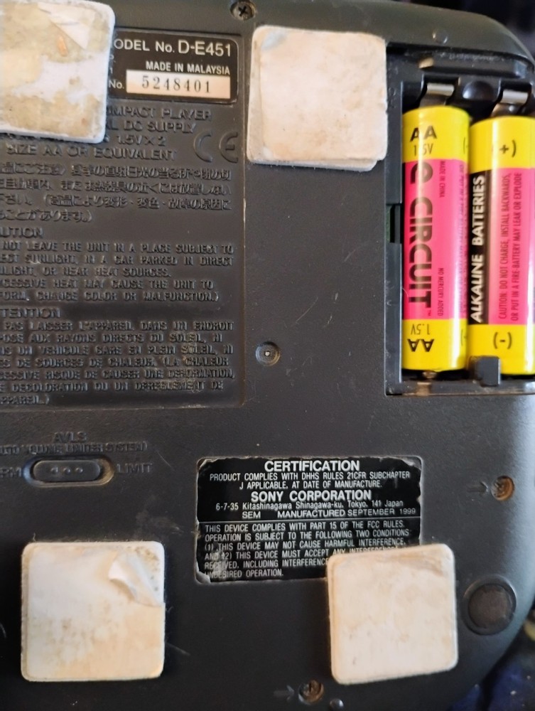 SonyD-E451 CD Player