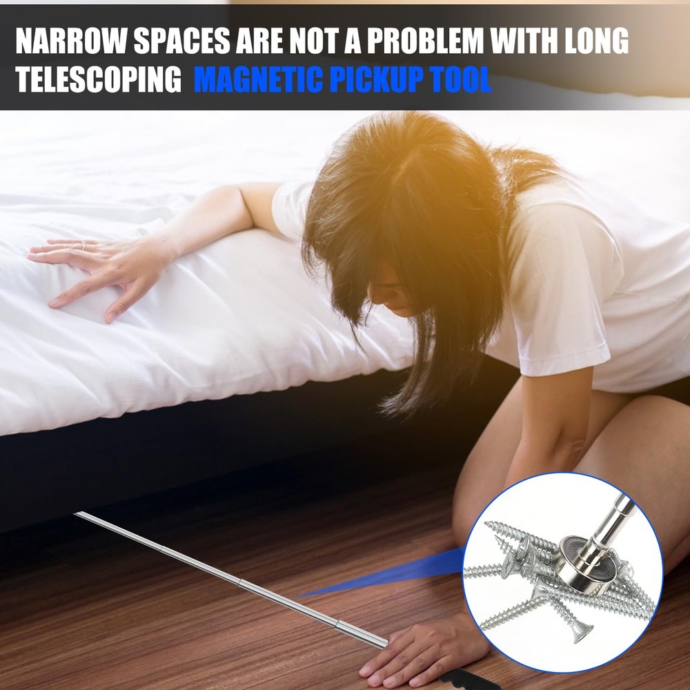 2PCS Telescoping Magnetic Pickup Tool with 40lb Pull Force, 30in 2 Telescop