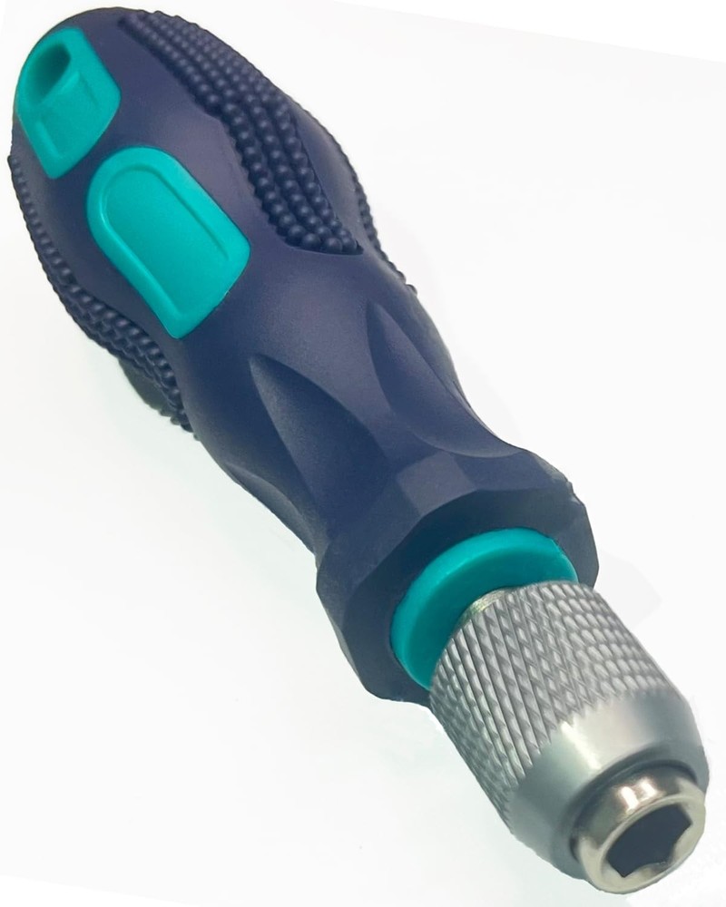 1/4" Bit Driver Handle, 1/4 inch Hex Quick Release Green + Blue