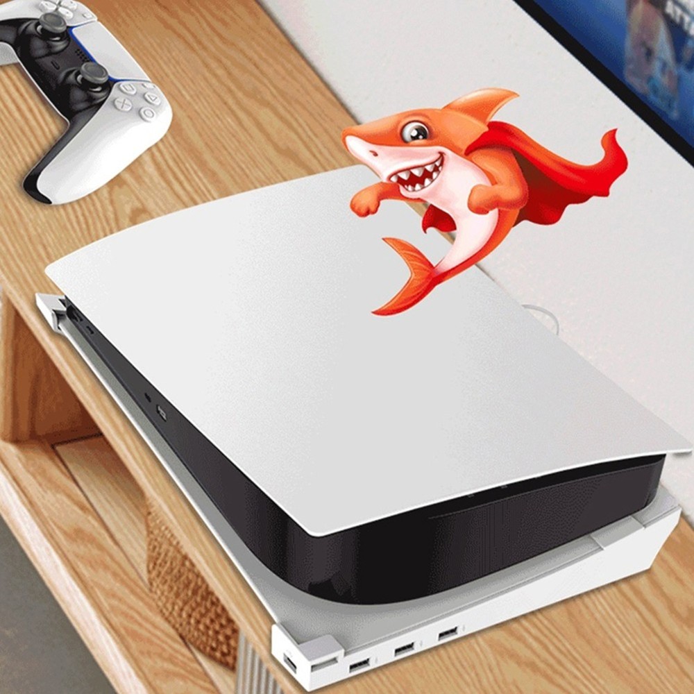 For PS5 Console Version Wall Mount Holder Game Host Storage Bracket 4 USB Port a