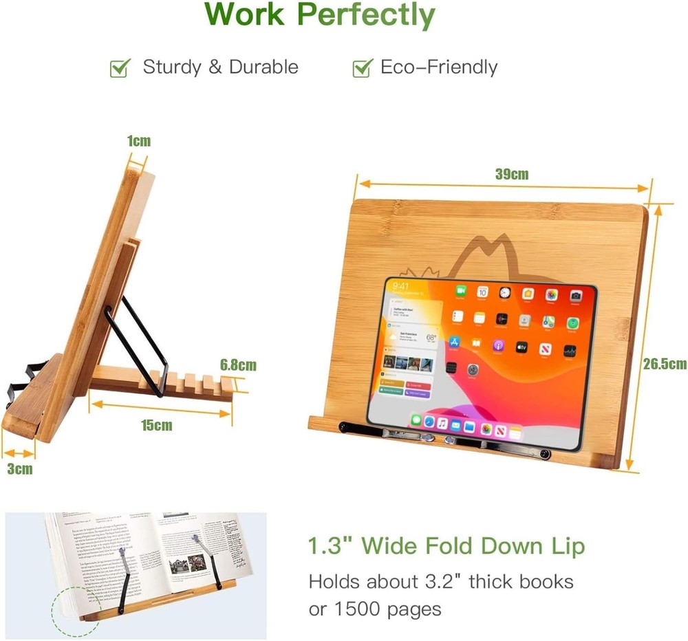Brand New Book Stand XL-Large Size Bamboo