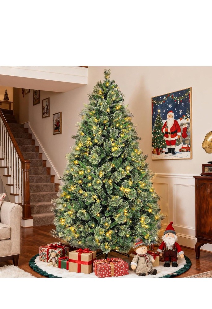 6 ft Pre-lit Christmas Tree with 350 Warm White LED Lights