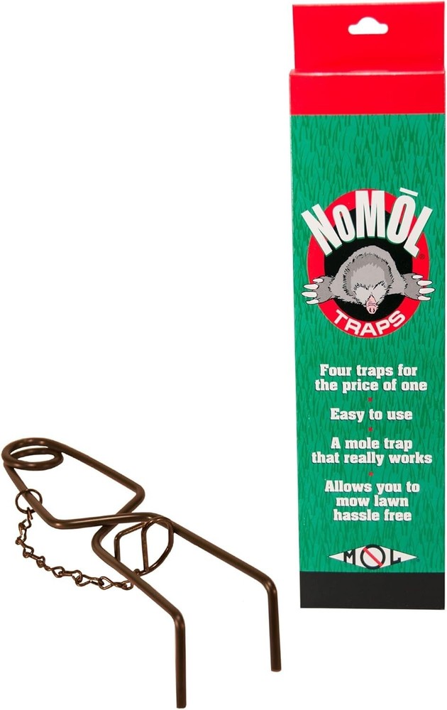 4 Count NoMol Underground Spring Traps – Lethal Pest Control for Gardens