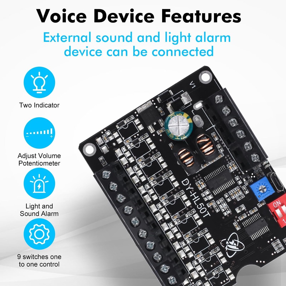 60W Voice Playback Module TF Card Music Player Sound Module for DIY Projects