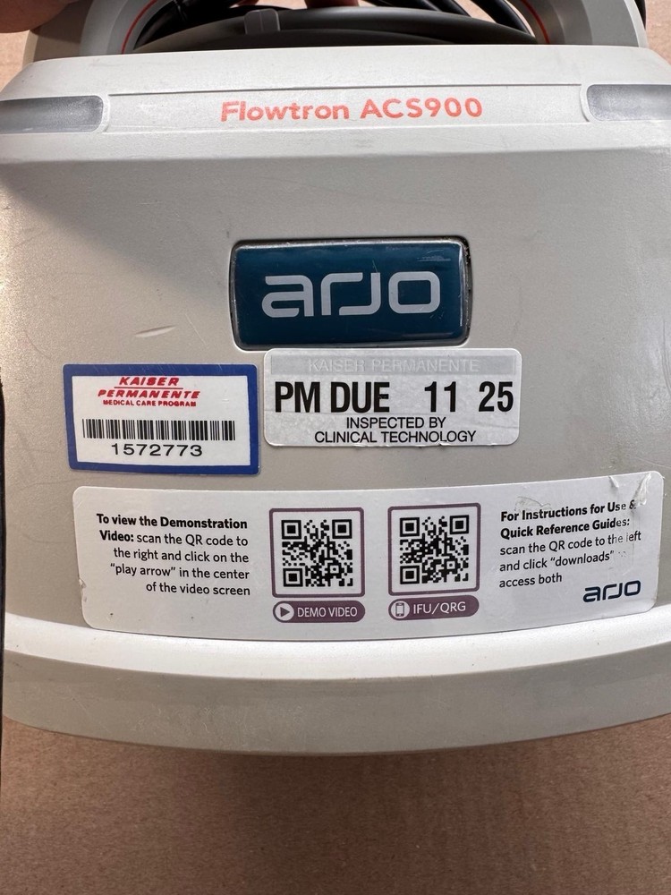 Arjo Flowtron ACS900 Continuous Sequential DVT Pump - TESTED & CALIBRATED