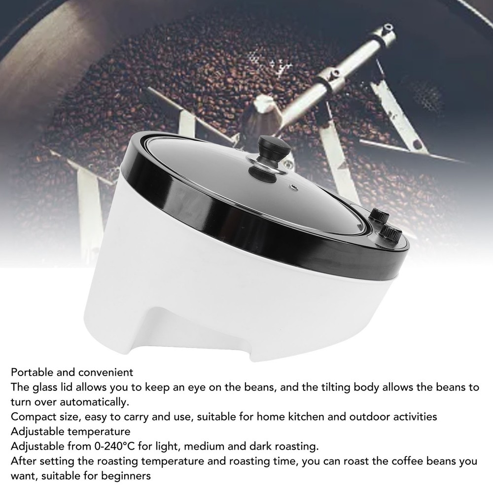 Coffee Roaster Machine Large Capacity 0‑240℃ Adjustment Efficient Roasting