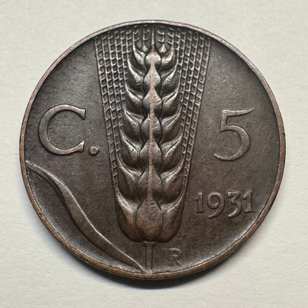 1931 Italy 5 Centesimi - Coin #C-044