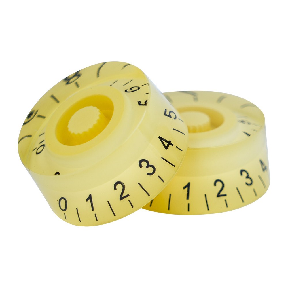 4Pcs Cream Guitar Knobs Bass Knobs Push-in Volume Amplifier Audio Control Knobs