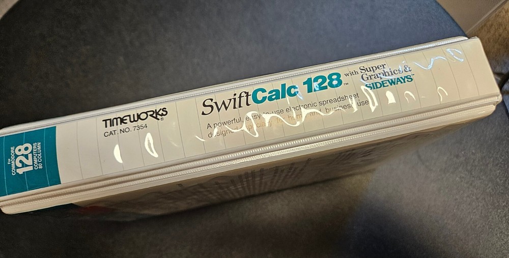 COMMODORE 128 -- SWIFT CALC 128 WITH SIDEWAYS (TIMEWORKS - DISK)