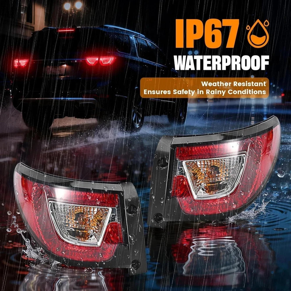 Tail Light Assemblies Compatible with 2013-2017 Chevy Traverse, Left & Right Sid