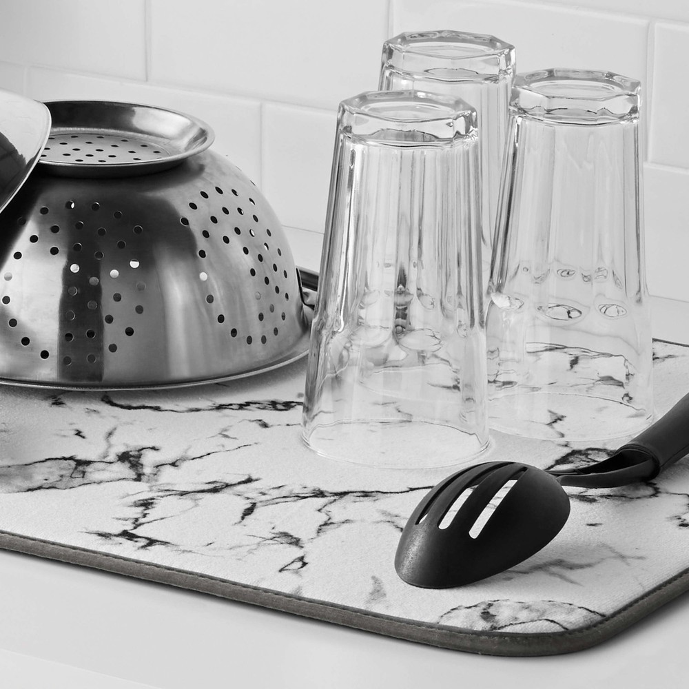Mainstays Microfiber Dish Drying Mat Marble