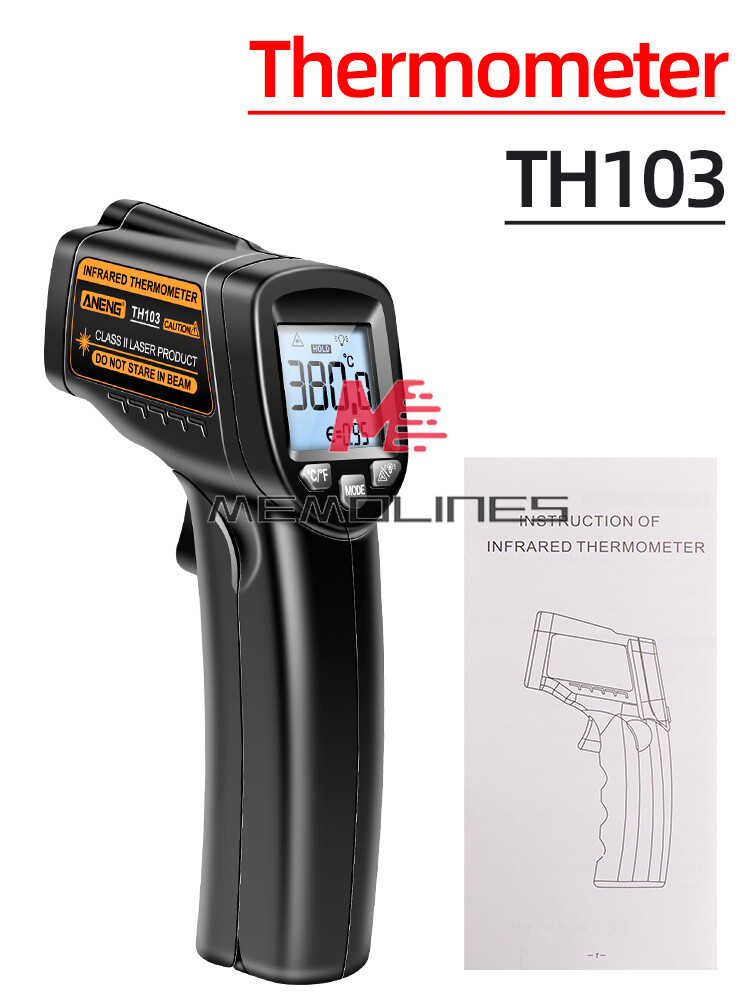 ANENG TH103 Digital Infrared Laser Thermometer LCD Backlight Industrial Meter
