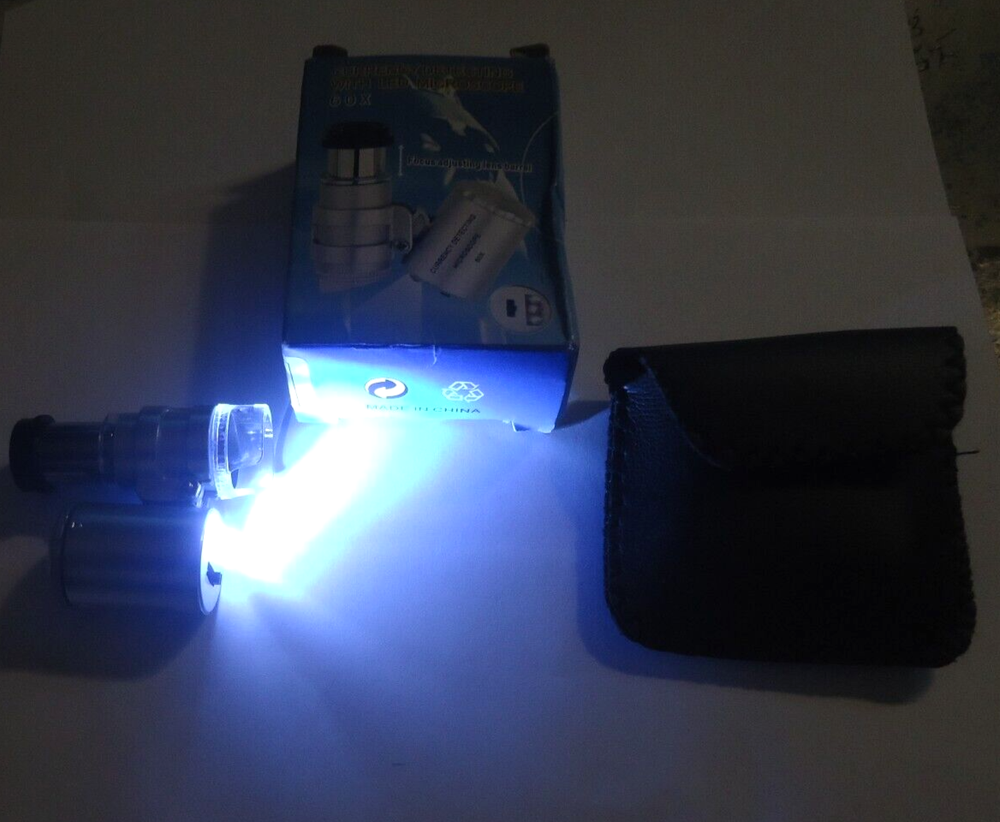 1- 60x microscope blue light white light with cases#4