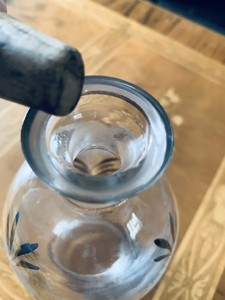 small vintage glass bottle 20cm