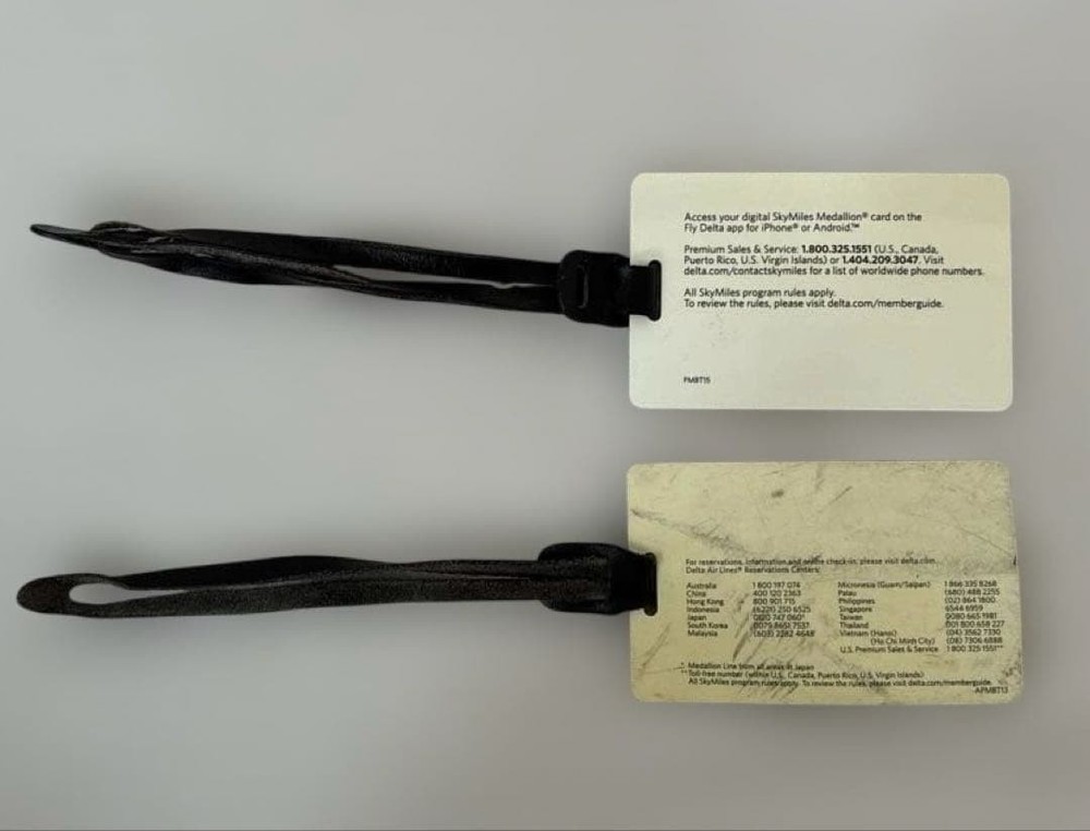 2 Delta Platinum Medallion Luggage Tags