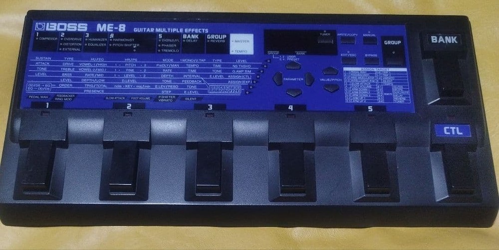 BOSS ME-8 Multi Effects Guitar Processor Pedal Made in Japan Tested