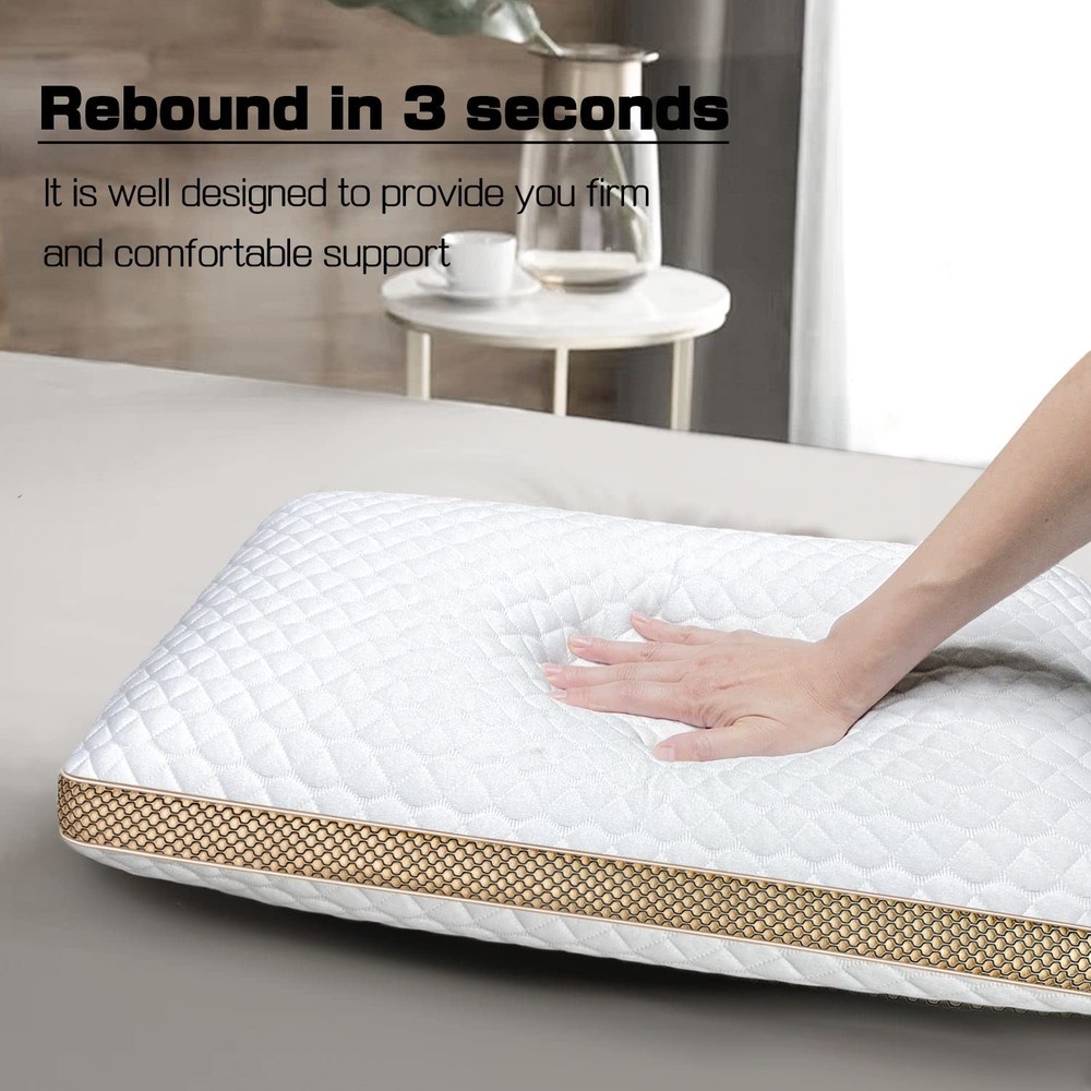 Sofslee Memory Foam Pillows Standard Size Set of (Pack 2), Brown