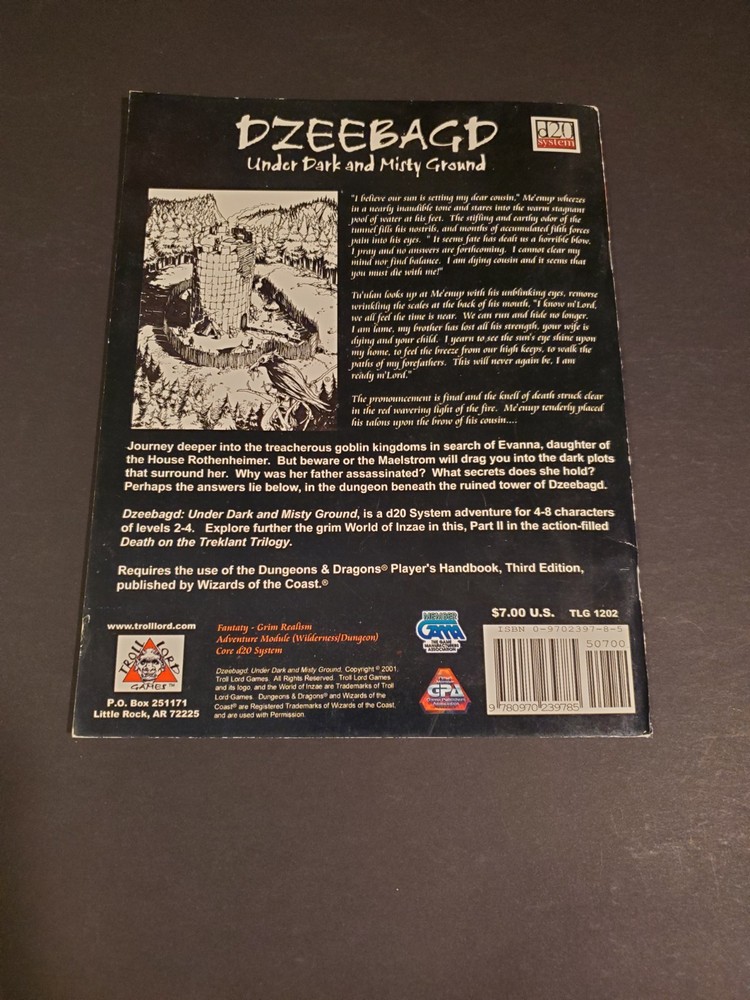 Dzeebagd : Under Dark and Misty Ground ☆ D&D ☆ D20 ☆ Authentic ☆