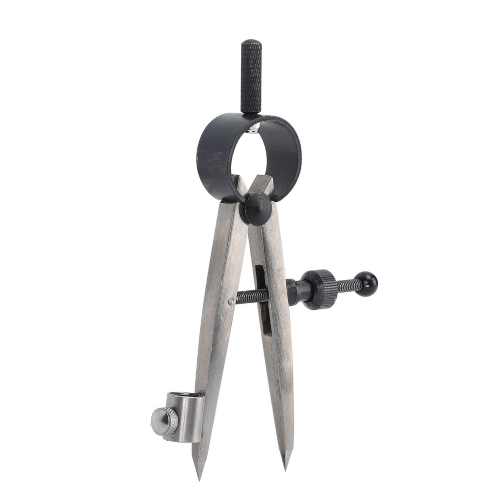 Flat Leg Spring Caliper 75mm Lockable Steel Compass Divider With Pen Sleeve