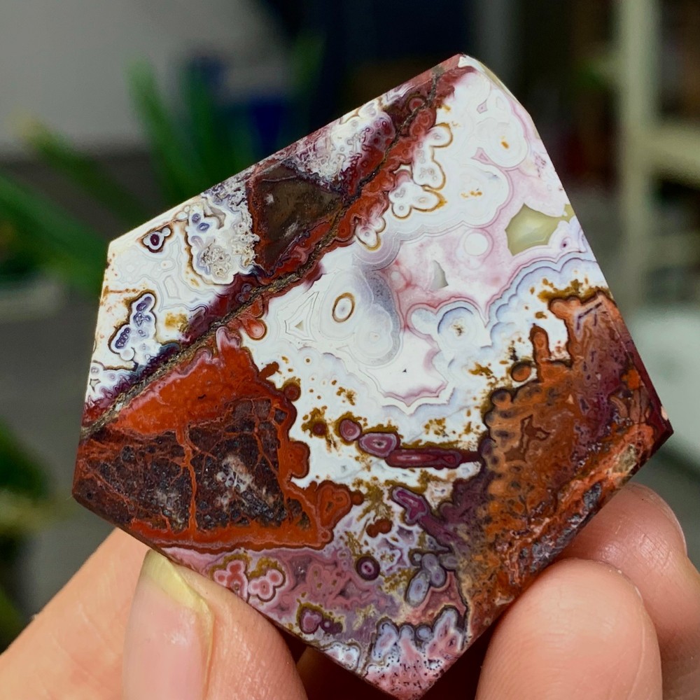 30G Natural crazy Agate Crystal flake-shaped Gemstone Healing