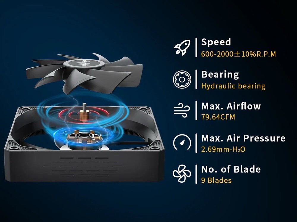 MUSETEX 240MM LIQUID CPU COOLER BLACK