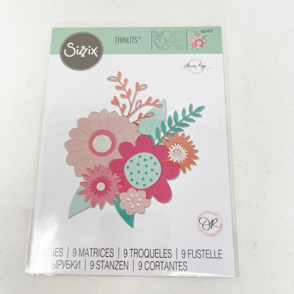 Sizzix Thinlits Floral Cutting Dies Sculpting Foam Summer Bundle NEW