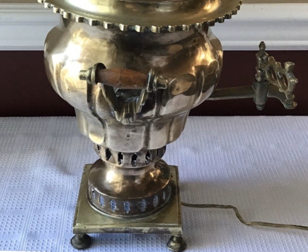 Antique Samovar Lamp, Working, Marked