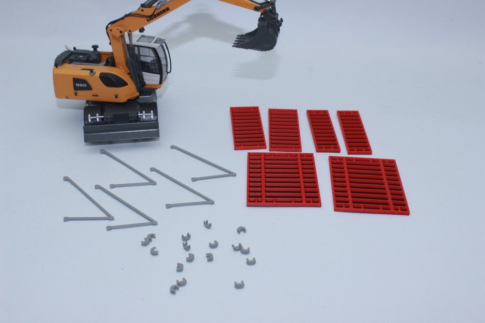Red Black Formwork Scale 1:50 Stand Model Formwork System