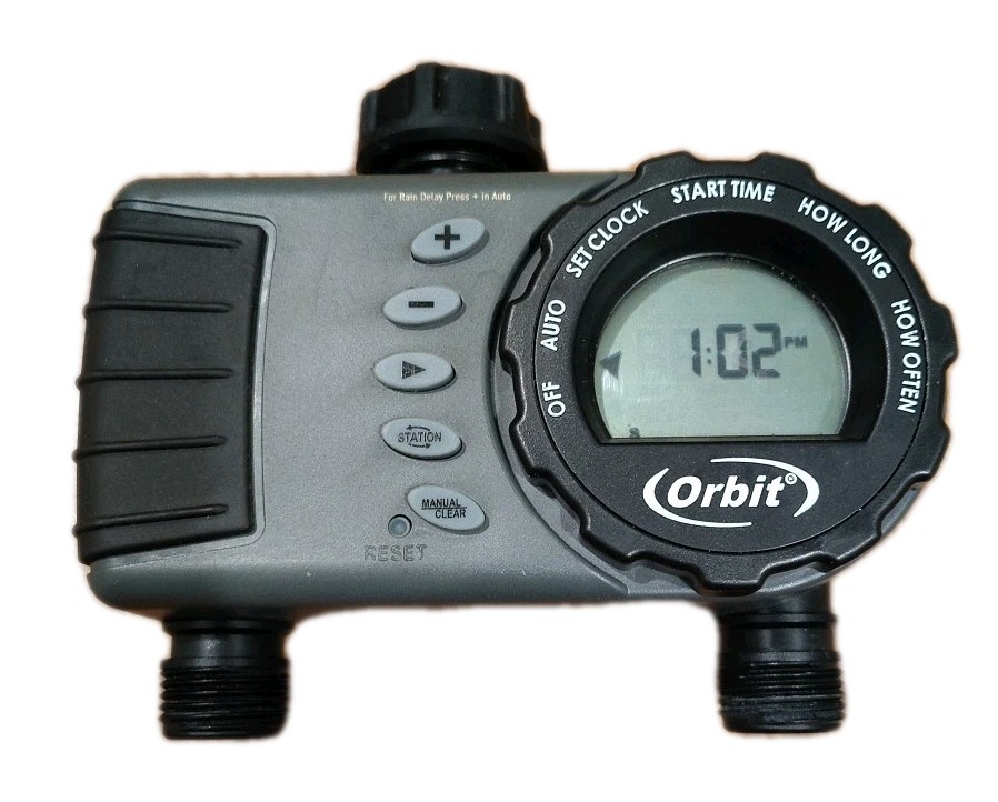 Orbit 24713 Digital Water Timer 2 Outlet Programmable Schedule Irrigation