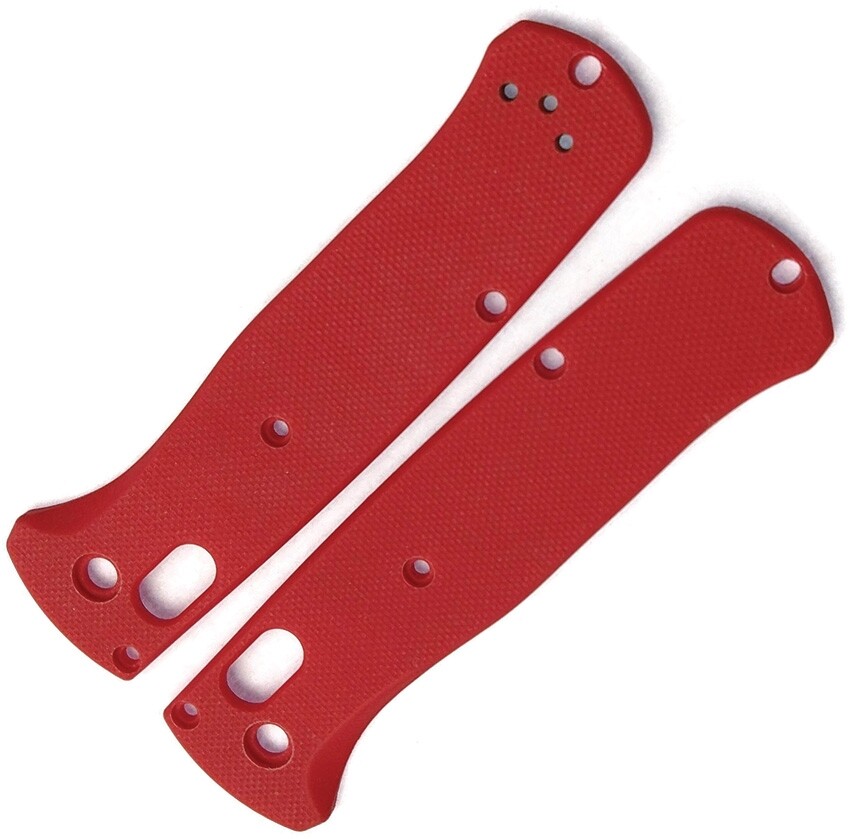 Flytanium Handles Scales Fits Benchmade Mini Bugout Red G10 Construction 626