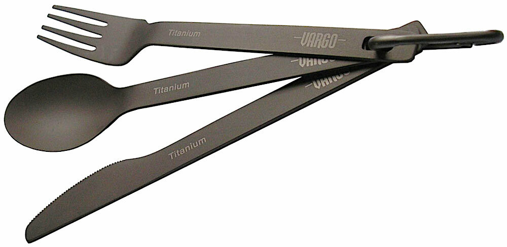 Titanium Spoon / Fork / Knife Set - Ultra-Light 1.3 OZ