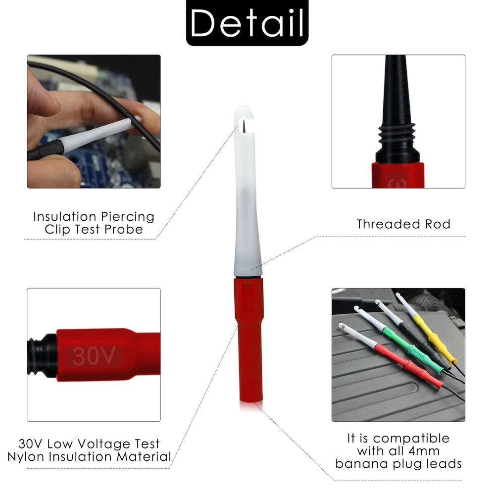 Piercing Test Probes Insulation Wire Needle Probes Set 4 PCS