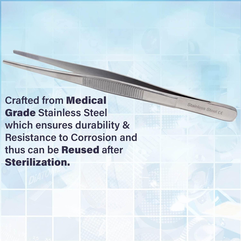 Stainless Steel Thumb Forceps 5.5"