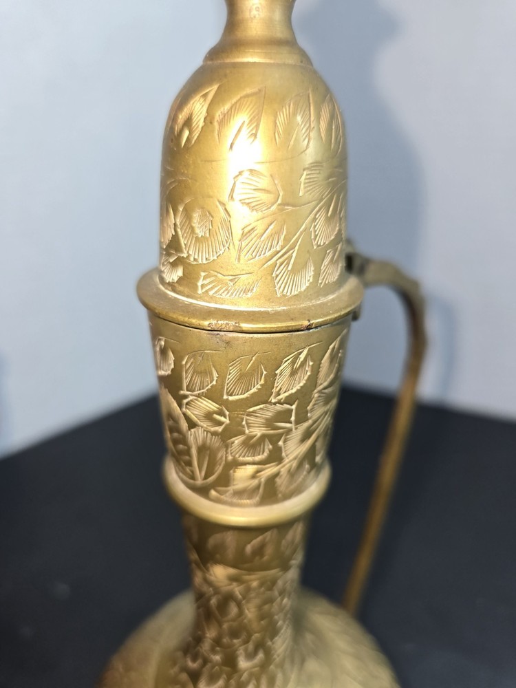 Vintage Etched Pitcher Set Made In India