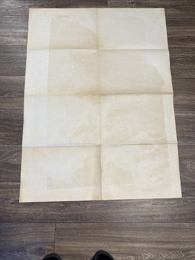 The Border WW2 Map 1944 Restricted Use Retired 38x28