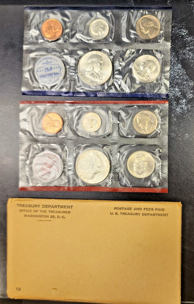 1961 Mint Set. Complete and original. 10 coins Both "P" & "D"