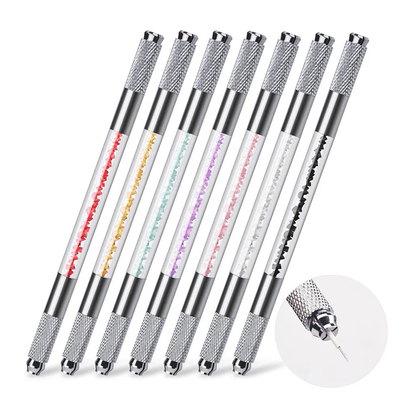 Manual Tattoo Pen Microblading Makeup Eyebrow 2 Usage For Flat or Round Needles