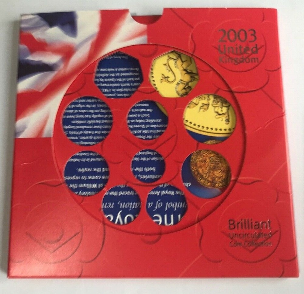 2003 Royal Mint Annual coin set Outer box only NO COINS
