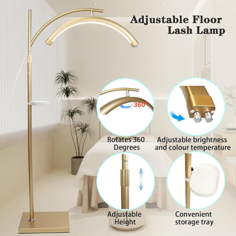 Adjustable LED Lash Lamp for Eyelash Extensions & Beauty Professionals
