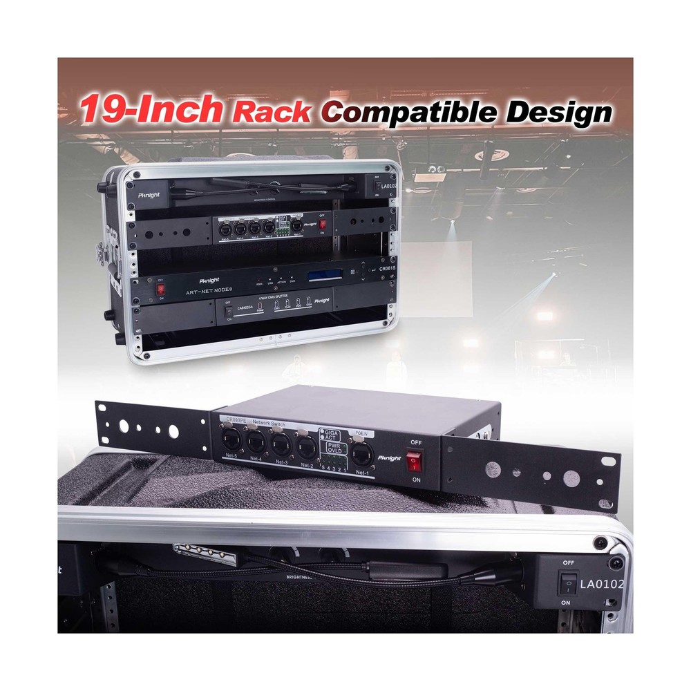Pknight Stage Signal etherCON Network Switch POE Available