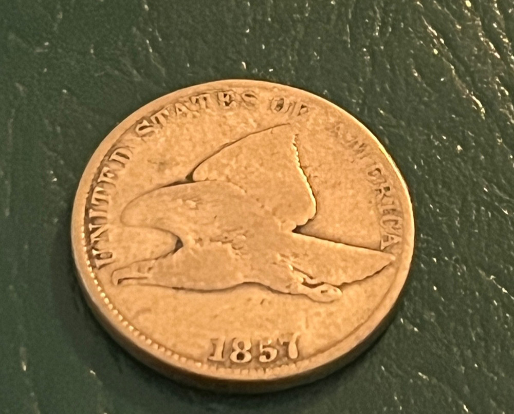 1857 Flying Eagle cent VG, nice coin !