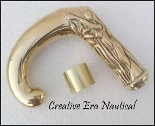 Solid Brass Engraved New Designer Antique Style Derby head Only handle Handmade
