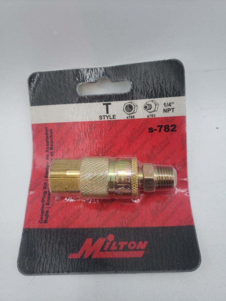 MILTON S782   1/4" NPT T-Style Coupler/Plug Kit