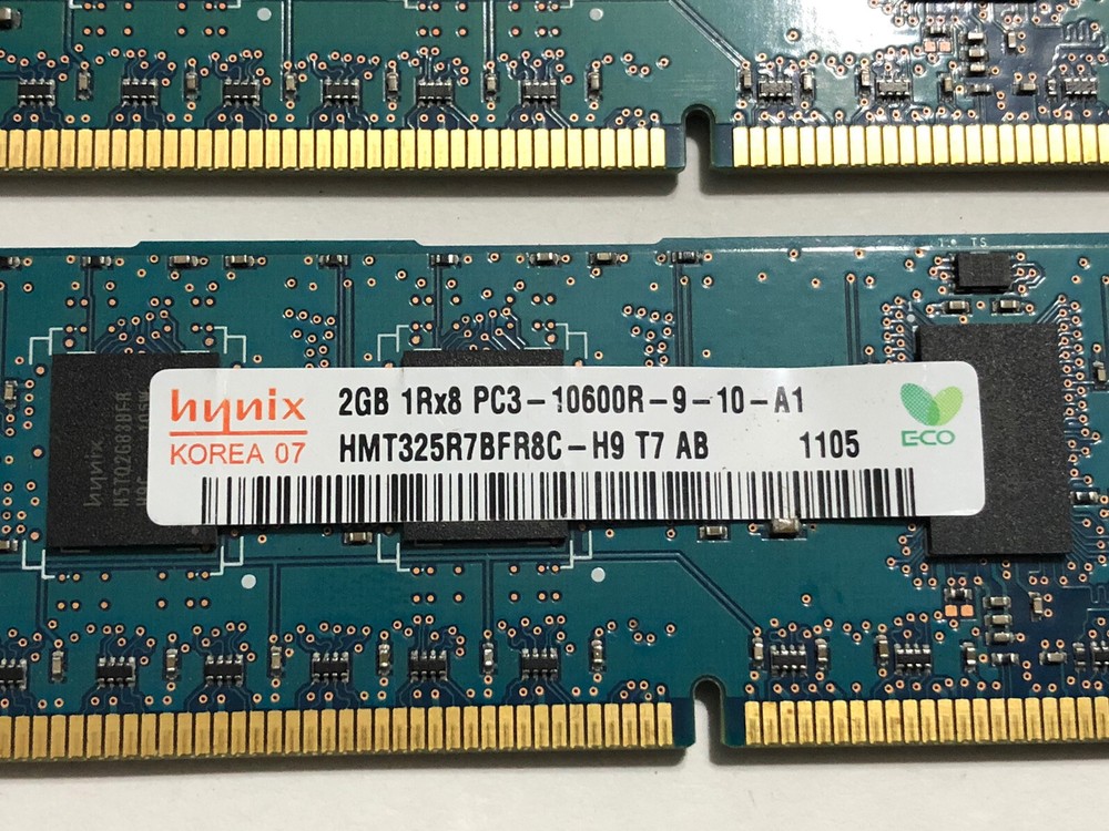 2gb 1rx8 Pc3 10600r (4 Stick Lot)
