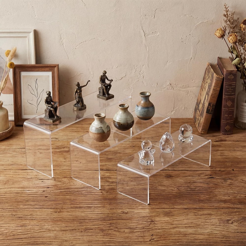 AceOrbit 38 Pcs Clear Table Display Stands Set Includes 6 Large Acrylic Book ...