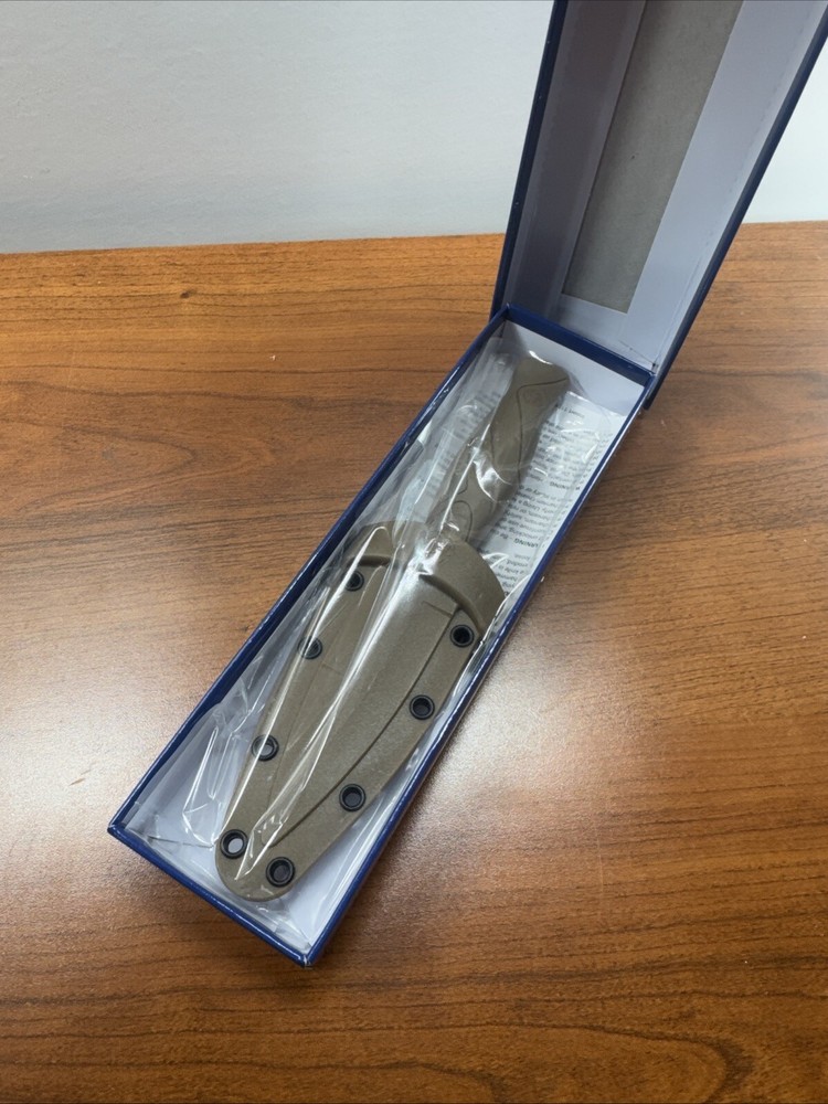 Smith & Wesson Boot Fixed Knife 3" Stainless Steel Blade Tan Rubber Handle