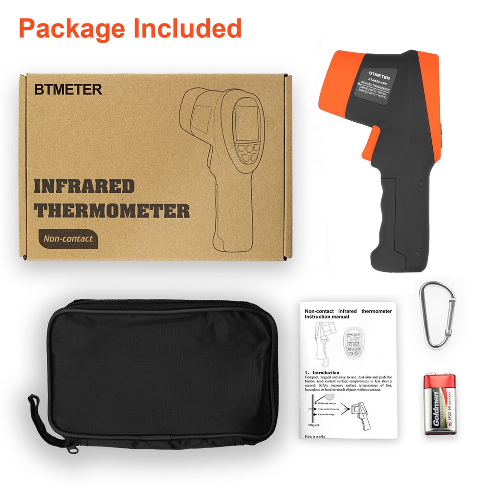 Bluetooth Laser Infrared Thermometer Digital Temperature IR Gun -58~1472℉ BBQ US